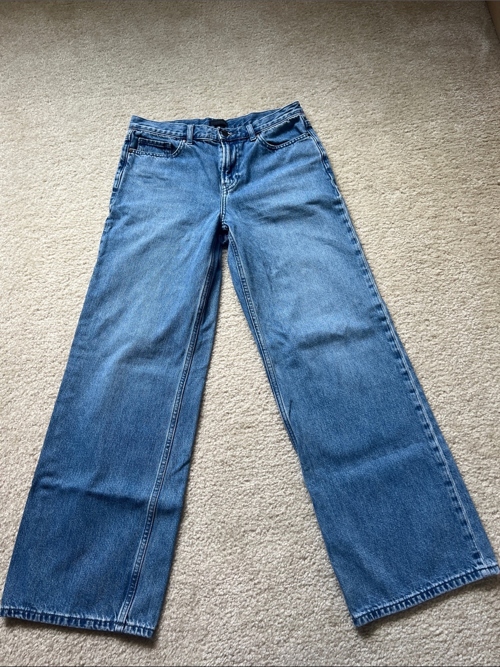 Uniqlo Women's Wide-Leg Jeans in Medium Blue Wash
